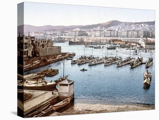 View of Algiers Harbour from the Admiralty, Pub. 1900-null-Premier Image Canvas