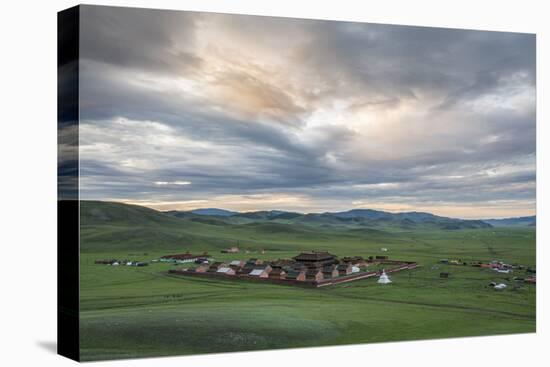 View of Amarbayasgalant Monastery from above at sunset, Mount Buren-Khaan, Baruunburen district, Se-Francesco Vaninetti-Premier Image Canvas