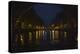 View of Amsterdam Canal at Night-Anna Miller-Premier Image Canvas