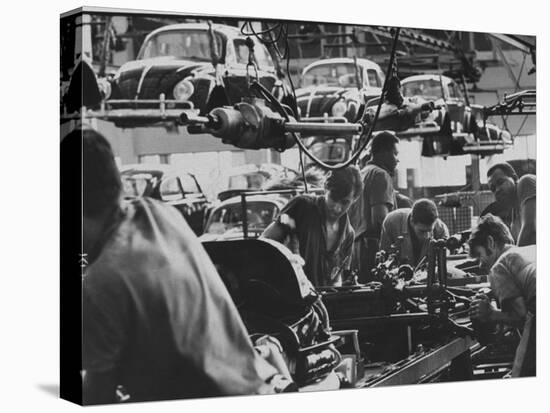 View of an Assembly Lin at the Volkswagen Plant in Sao Paulo-Paul Schutzer-Premier Image Canvas