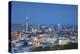 View of Auckland from Mount Eden at Dusk, Auckland, North Island, New Zealand-Ian Trower-Premier Image Canvas