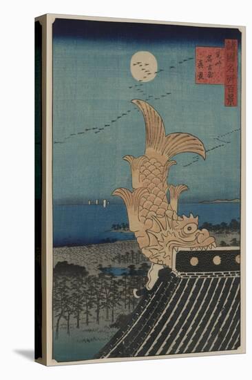 View of Bishu Nagoya-Ando Hiroshige-Stretched Canvas