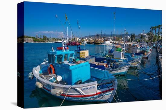 View of boats and ships in Kos Harbour, Kos Town, Kos, Dodecanese, Greek Islands, Greece, Europe-Frank Fell-Premier Image Canvas