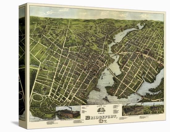 View of Bridgeport, Connecticut, 1875-O^H^ Bailey-Stretched Canvas