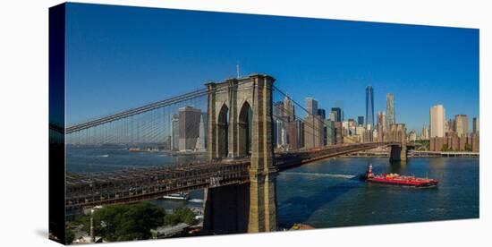 View of Brooklyn Bridge, New York City, New York State, USA-null-Premier Image Canvas