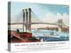 View of Brooklyn Bridge-Currier & Ives-Premier Image Canvas