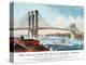 View of Brooklyn Bridge-Currier & Ives-Premier Image Canvas