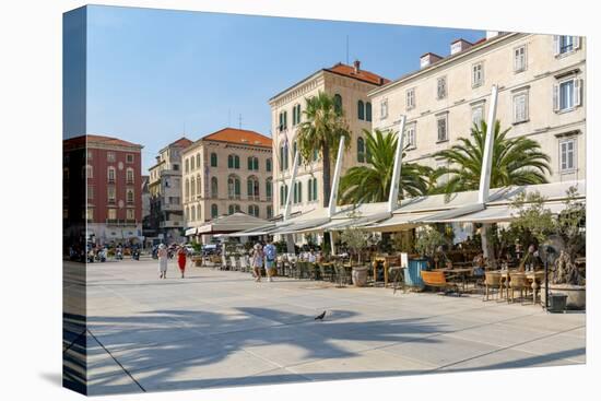 View of buildings and cafes on the Promenade, Split, Dalmatian Coast, Croatia-Frank Fell-Premier Image Canvas