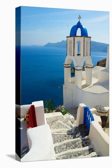 View of Caldera with Stairs and Belfry, Santorini-neirfy-Premier Image Canvas