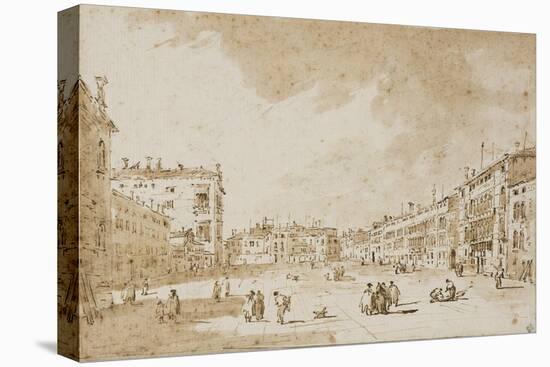 View of Campo San Polo, Venice, ca. 1790-Francesco Guardi-Stretched Canvas