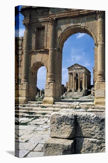 View of Capitolium, Ancient Roman City of Sufetula, Sbeitla, Tunisia-null-Premier Image Canvas