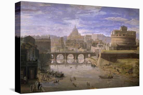 View of Castel Sant'Angelo in Rome-Gaspar van Wittel-Premier Image Canvas