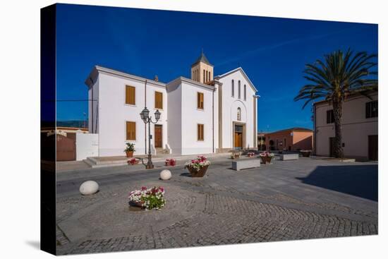 View of church in Piazza di Gallura, San Teodoro, Sardinia, Italy, Mediterranean, Europe-Frank Fell-Premier Image Canvas