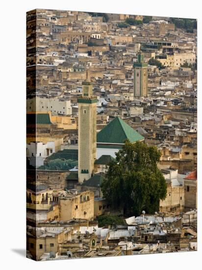 View of City from the Hills Surrounding, Fez, Morocco, North Africa, Africa-John Woodworth-Premier Image Canvas