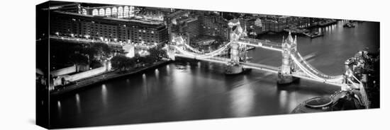 View of City of London with the Tower Bridge at Night - London - UK - England - United Kingdom-Philippe Hugonnard-Premier Image Canvas