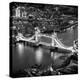 View of City of London with the Tower Bridge at Night - London - UK - England - United Kingdom-Philippe Hugonnard-Premier Image Canvas