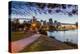 View of city skyline and Vancouver Lookout Tower from CRAB Park at Portside, Vancouver, British Col-Frank Fell-Premier Image Canvas