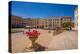 View of classic architecture and Vittorio Emanuele II statue in Piazza d'Italia in Sassari-Frank Fell-Premier Image Canvas