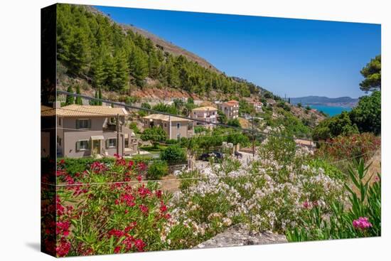 View of coastline and sea from near Kourouklata, Kefalonia, Ionian Islands, Greek Islands, Greece-Frank Fell-Premier Image Canvas