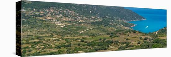 View of coastline, sea and hills near Agkonas, Kefalonia, Ionian Islands, Greek Islands, Greece-Frank Fell-Premier Image Canvas