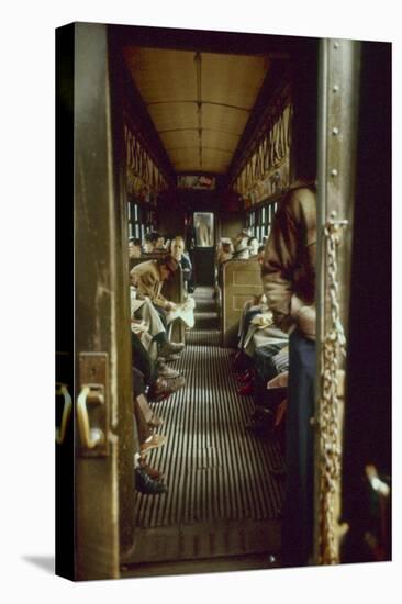 View of Commuters as They Ride in a Car on the Third Avenue Train, New York, New York, 1955-Eliot Elisofon-Premier Image Canvas