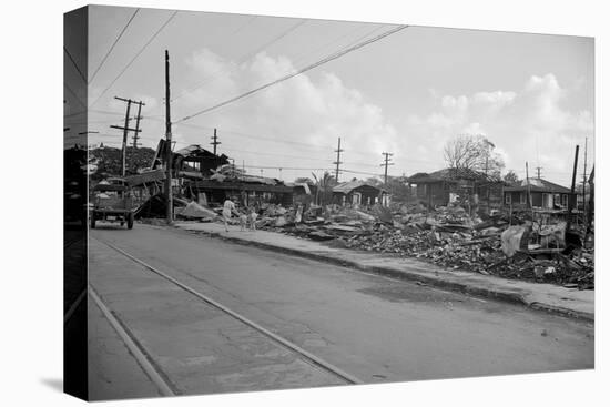 View of Destroyed Honolulu Homes and Businesses after Pearl Harbor Attack-Bettmann-Premier Image Canvas