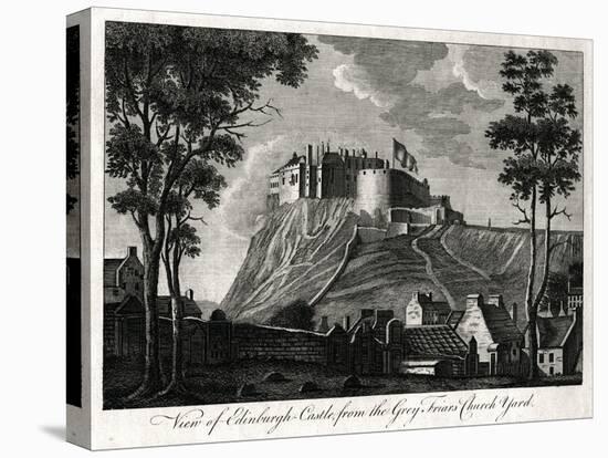 View of Edinburgh Castle, from the Grey Friars Church Yard, 18th Century-null-Premier Image Canvas