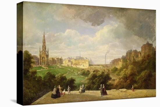 View of Edinburgh, the Walter Scott Monument-Pierre Justin Ouvrie-Premier Image Canvas