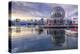 View of False Creek and Vancouver skyline, including World of Science Dome, Vancouver, British Colu-Frank Fell-Premier Image Canvas