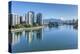 View of False Creek from Cambie Street Bridge and Vancouver skyline, Vancouver, British Columbia, C-Frank Fell-Premier Image Canvas