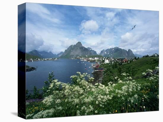 View of Fishing Village and Island-Kevin Schafer-Premier Image Canvas