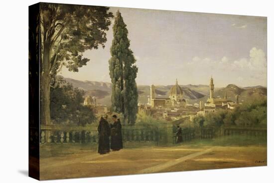View of Florence from the Boboli Gardens, about 1835/40-Jean-Baptiste-Camille Corot-Premier Image Canvas