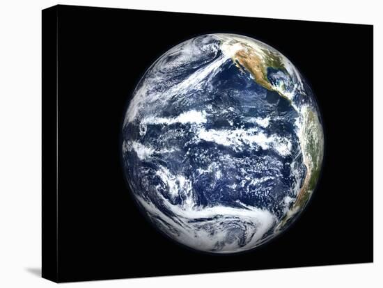 View of Full Earth Centered Over the Pacific Ocean-Stocktrek Images-Premier Image Canvas