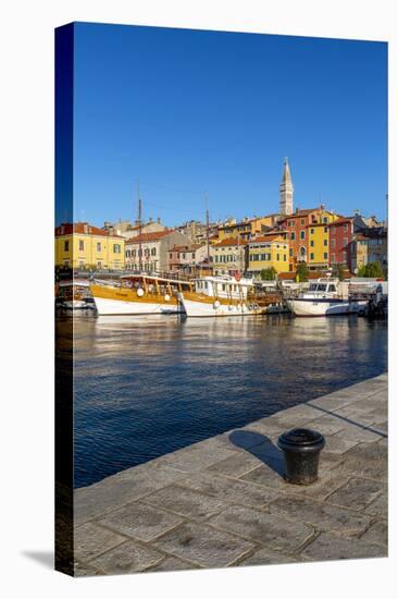 View of harbour and the old town with the Cathedral of St. Euphemia, Rovinj, Istria, Croatia-Frank Fell-Premier Image Canvas