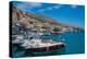 View of harbour boats in Kalimnos with hills in the background, Kalimnos, Dodecanese Islands-Frank Fell-Premier Image Canvas