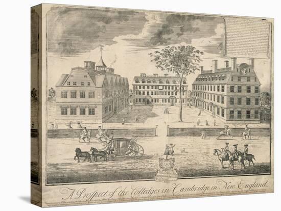 View of Harvard University before the American Revolution-null-Premier Image Canvas