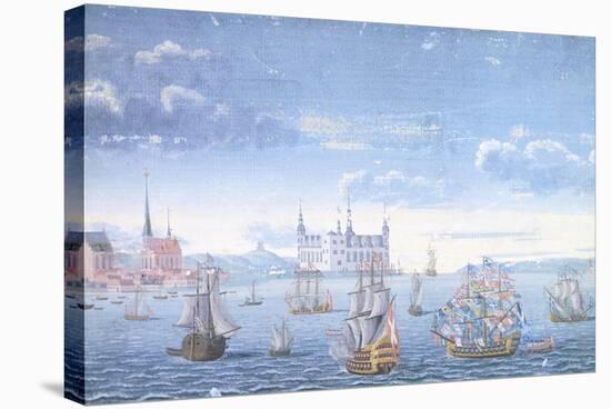 View of Helsingor and Kronborg Castle, 1739-null-Premier Image Canvas
