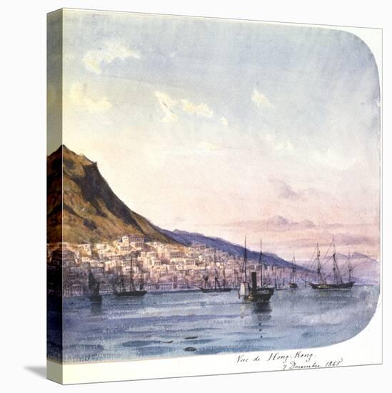 View of Hong Kong, 7 December 1865-Jean Henri Zuber-Premier Image Canvas