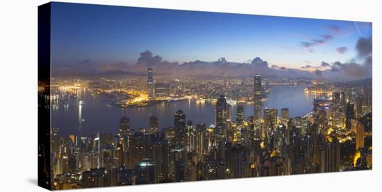 View of Hong Kong Island Skyline at Dawn, Hong Kong, China-Ian Trower-Premier Image Canvas