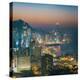 View of Hong Kong Victoria Harbour at Night-Tuimages-Premier Image Canvas