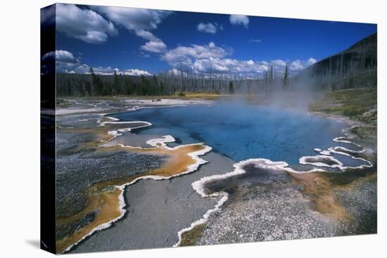 View of Hot Springs at Yellowstone National Park, Wyoming, USA-Scott T^ Smith-Premier Image Canvas