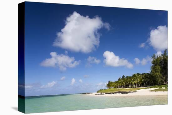 View of Idyllic Belle Mare Beach Showing Blue Sky-Lee Frost-Premier Image Canvas