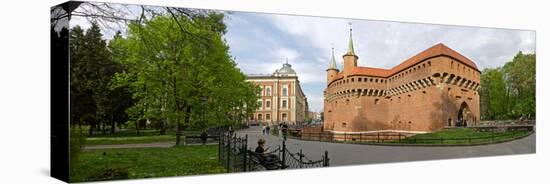 View of Krakow Barbican, Krakow, Poland-null-Stretched Canvas