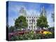 View of Lds Temple with Flowers in Foreground, Salt Lake City, Utah, USA-Scott T. Smith-Premier Image Canvas