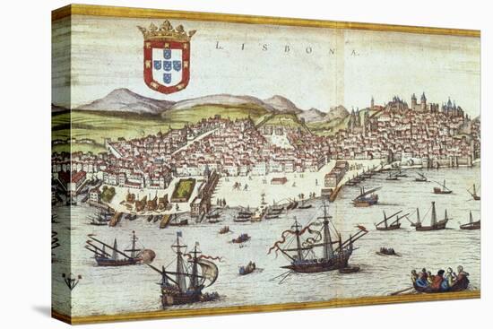 View of Lisbon-Abraham Ortelius-Stretched Canvas
