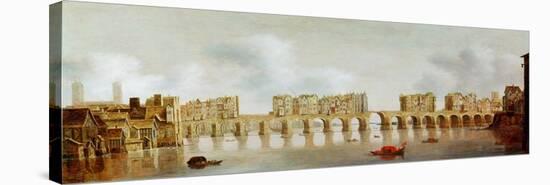 View of London Bridge, C.1632 (Oil on Panel)-Claude de Jongh-Premier Image Canvas