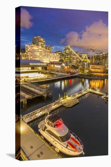 View of Lonsdale Quay in North Vancouver at dusk, Vancouver, British Columbia, Canada, North Americ-Frank Fell-Premier Image Canvas