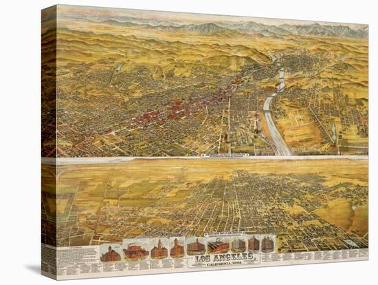 View Of Los Angeles, 1894-null-Premier Image Canvas