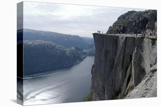 View of Lysefjord and Preikestolen (Pulpit Rock) Near Stavanger, Norway-Natalie Tepper-Stretched Canvas