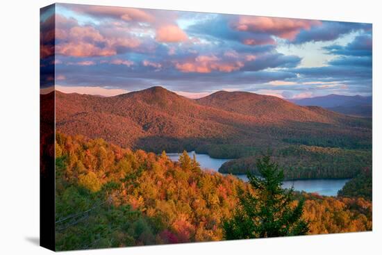 View of McKenzie Pond from Mount Baker, Adirondack Mountains State Park, New York State, USA-null-Premier Image Canvas